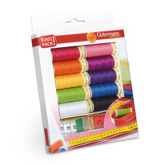 Allesnäher Nähfaden-Set | BONUS PACK! [10 Spulen je 100 m]Schneidermaßband | Gütermann creativ, 