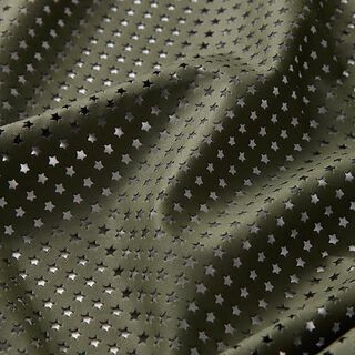 Lederimitat gestanzte Sternchen – khaki, 