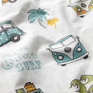 Dekostoff Canvas VW Bullis – hellgrau, 