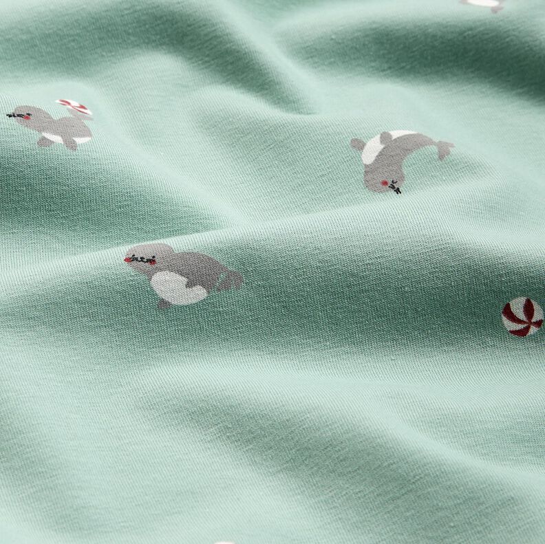 Baumwolljersey Robben Akrobatik &ndash; hellblau,  image number 2