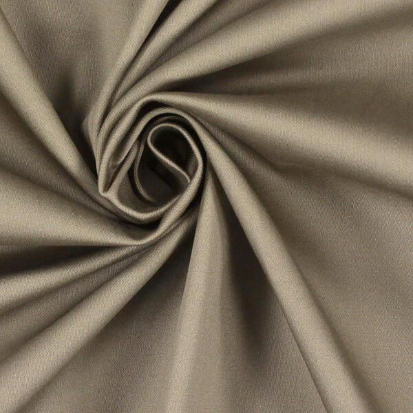 Baumwollsatin Stretch – dunkelbeige | Reststück 90cm