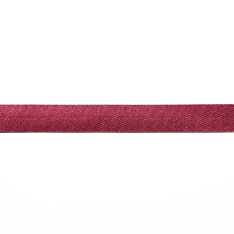 Schrägband Satin [20 mm] – bordeauxrot,  image number 1
