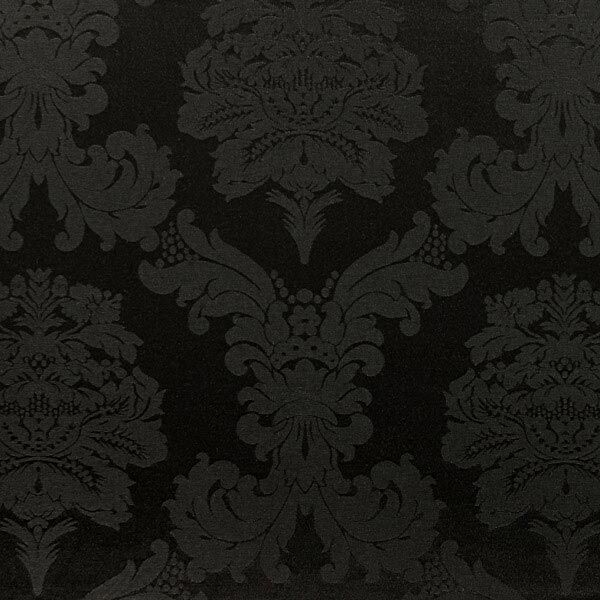 Dekostoff Jacquard Damasco 280 cm – schwarz | Reststück 50cm
