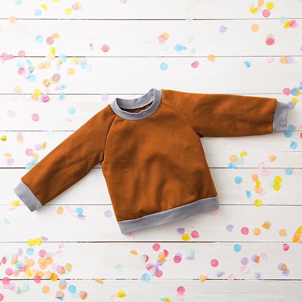 Leichter French Terry Uni – terracotta | Reststück 100cm