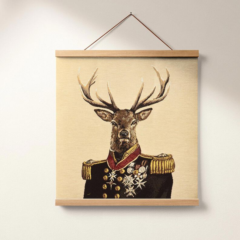 Dekopanel Gobelin Admiral Hirsch &ndash; hellbeige/schwarz,  image number 6