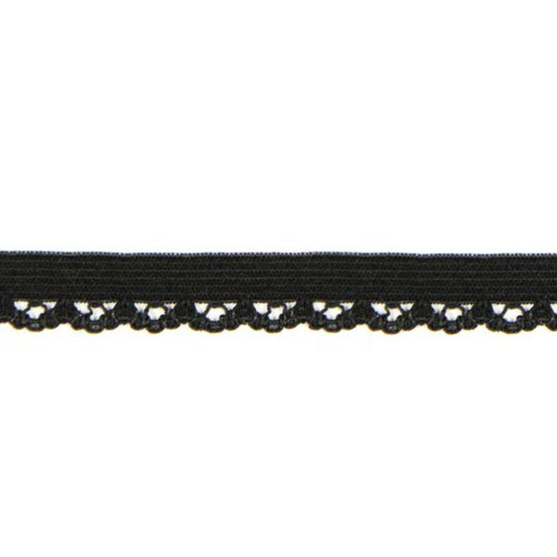Elastisches Ziergummi [10 mm] - schwarz,  image number 1