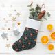 Baumwollstoff Popeline festliche Pflanzen – nachtblau/gold,  thumbnail number 6