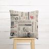 Dekostoff Halbpanama internationale Zeitung – natur/schwarz,  thumbnail number 6