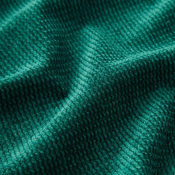 Polsterstoff Cordoptik Wellen – tannengrün | Reststück 50cm