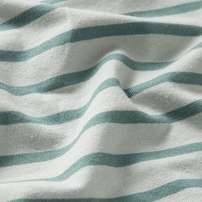 Baumwolljersey schmale & breite Streifen – hellmint/pfefferminz, 
