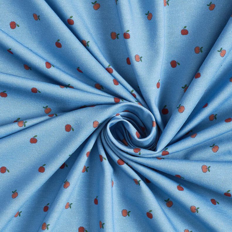 Baumwolljersey kleine Äpfel – jeansblau,  image number 3