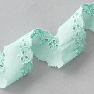 Feston Spitzenband Blätter [ 30 mm ] – mint, 