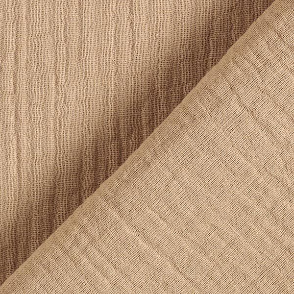 GOTS Musselin/ Doppel-Krinkel Gewebe | Tula – beige
