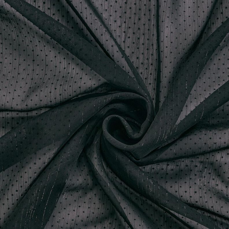 Chiffon Glitzerstreifen und Pünktchen – schwarz,  image number 3