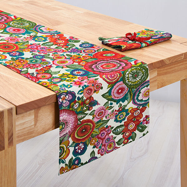 Baumwollstoff Cretonne Floral – rot