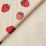 Dekostoff Halbpanama kleine Erdbeeren – rot/natur,  thumbnail number 4