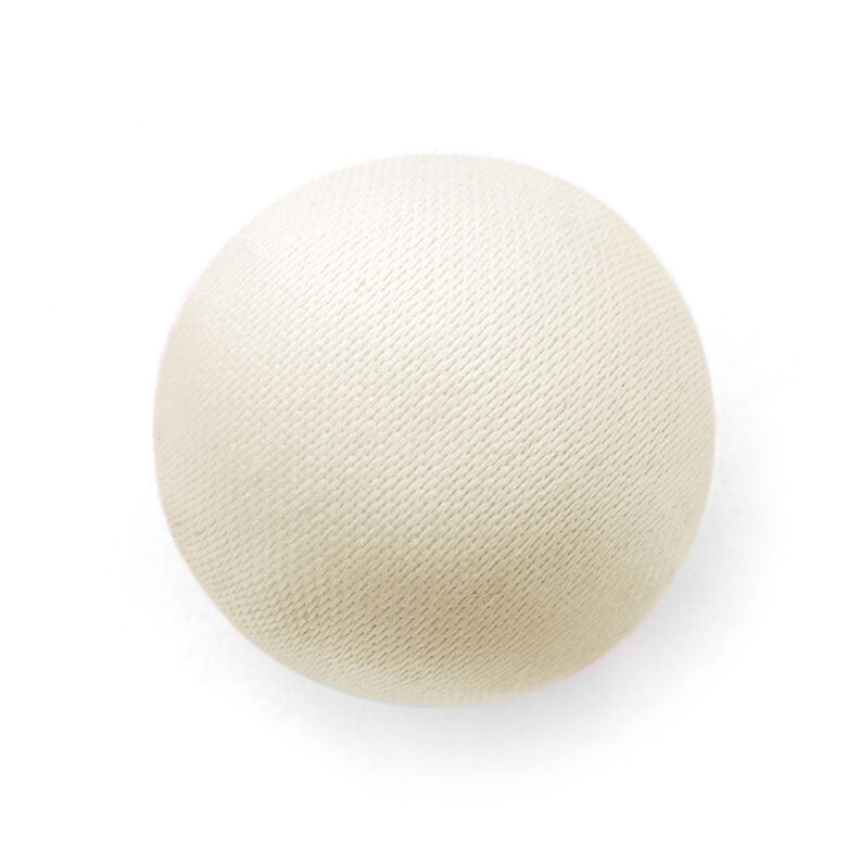 Bezogener Halbkugel–Knopf, Duchesse Satin – creme,  image number 1