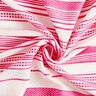 Baumwollstoff gestickte Streifen – wollweiss/pink,  thumbnail number 3