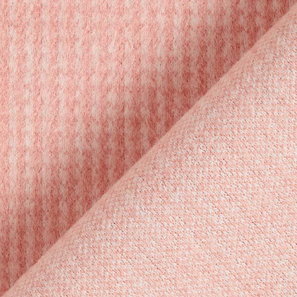 Angerauter Strickjacquard kleines Karo – altrosa/weiss, image number 4