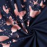 Baumwolljersey schimmernde Schmetterlinge | Glitzerpüppi – nachtblau/altrosa,  thumbnail number 3