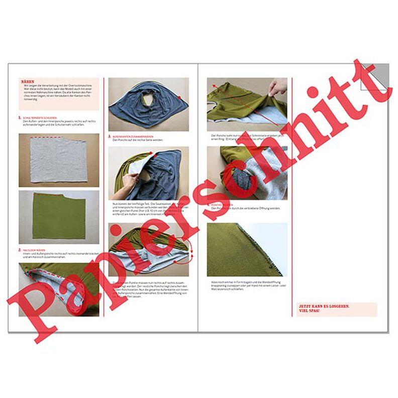 FRAU PENNY asymmetrischer Wendeponcho | Studio Schnittreif | Onesize,  image number 8