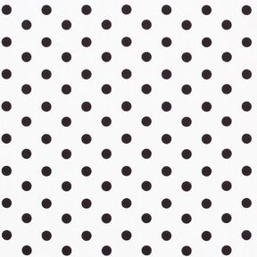 Baumwollpopeline gro&szlig;e Punkte &ndash; weiss/schwarz, 