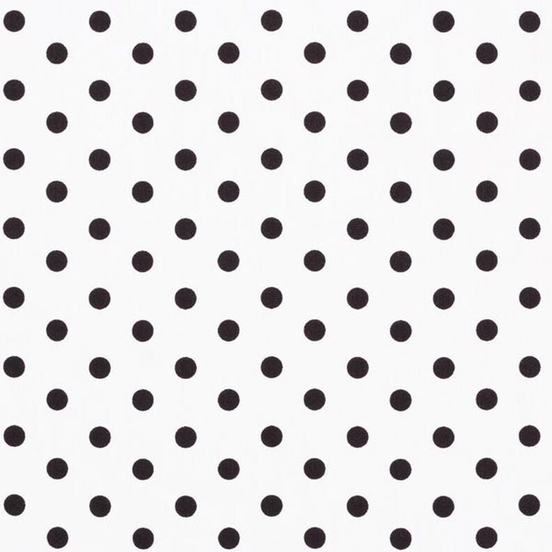 Baumwollpopeline gro&szlig;e Punkte &ndash; weiss/schwarz,  image number 1