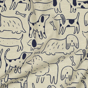 Baumwolljersey Hunde | by Poppy – anemone/marineblau, 