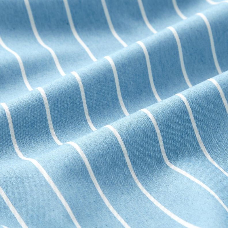 Chambray Streifen – hellblau/wollweiss,  image number 2