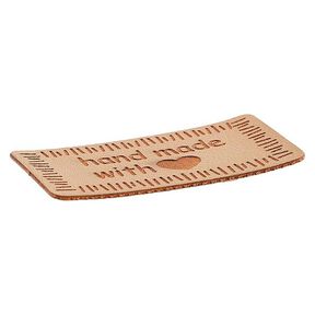 Zierteil Handmade with Love [ 40 mm ] – beige, 