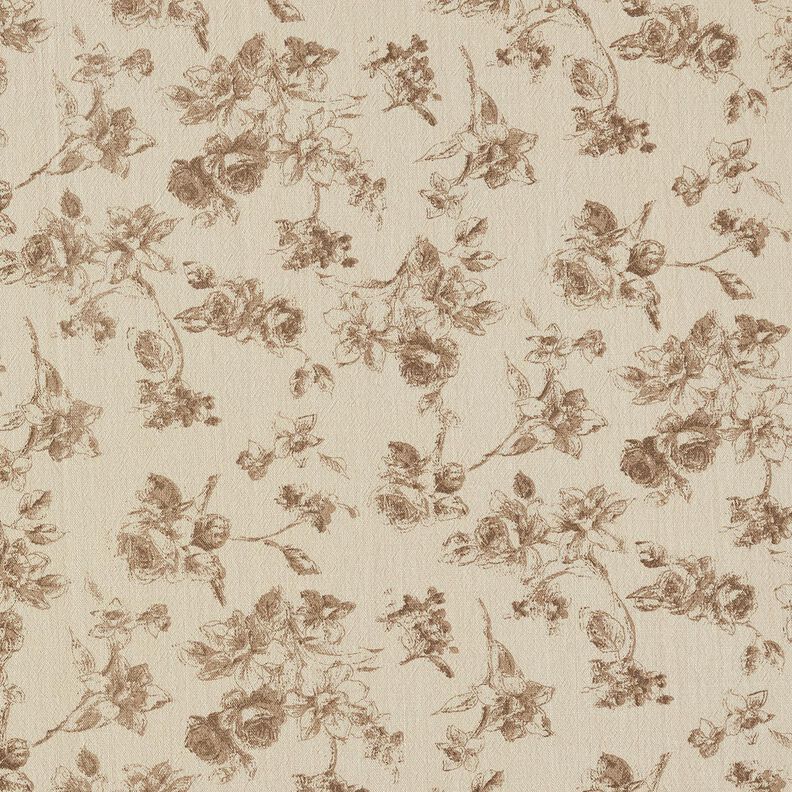 Baumwollstoff  antike Rosen – helltaupe/düne,  image number 1