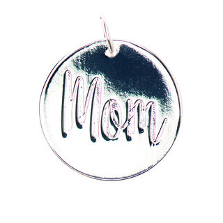Anhänger Mom [Ø17 mm] | Rico Design – silber, 