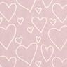 Baumwollflanell Herzen &ndash; rosa,  thumbnail number 1
