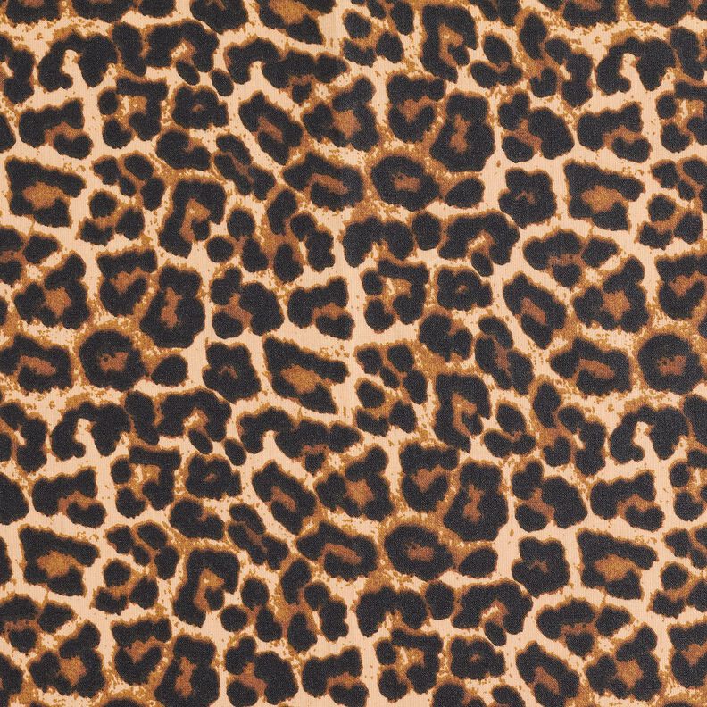 Beschichtete Baumwolle feines Leomuster – braun/schwarz, image number 1