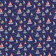 Baumwolljersey Segelboote – marineblau,  thumbnail number 1