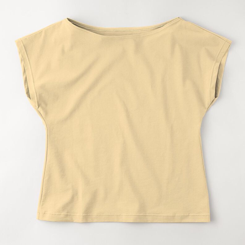 Baumwolljersey Medium Uni – vanillegelb,  image number 12