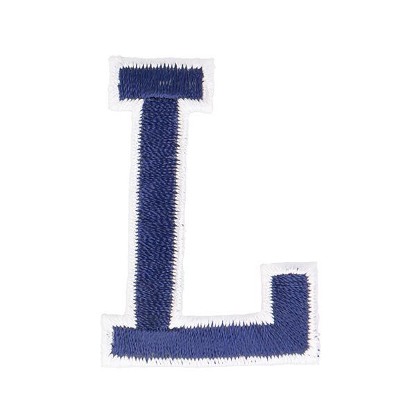 Applikation Buchstabe L [ Höhe: 4,6 cm ] – marineblau,  image number 1