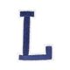 Applikation Buchstabe L [ Höhe: 4,6 cm ] – marineblau,  thumbnail number 1