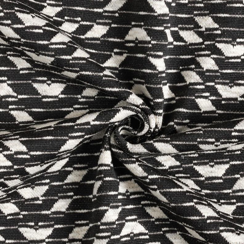 Strickjacquard geometrisches Muster – schwarz/weiss,  image number 4