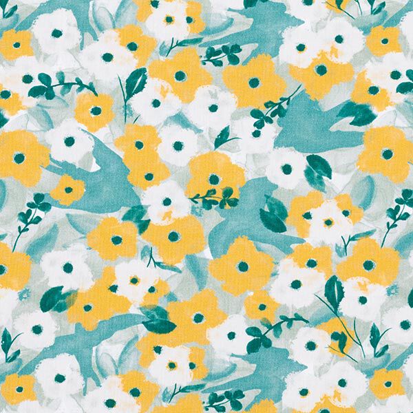 GOTS Baumwolljersey Vögel & Blumen B-Ware | Tula – pastellgrün, image number 1