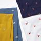 Musselin/ Doppel-Krinkel Gewebe aufgestickte Blümchen – jeansblau,  thumbnail number 5