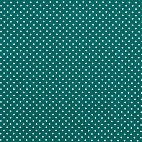 Baumwollpopeline Mini Polka Dots – blautanne/weiss, 