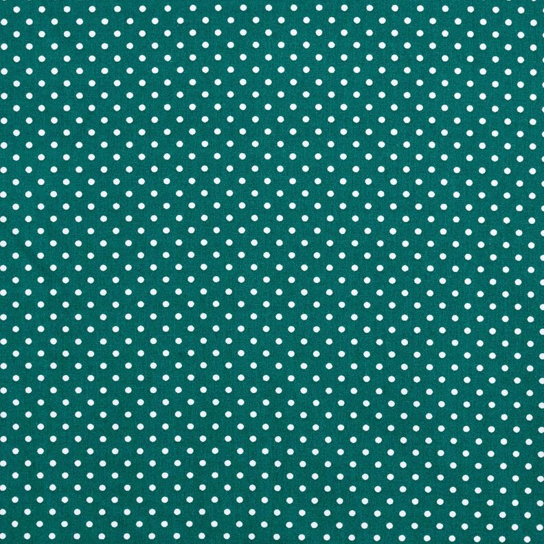 Baumwollpopeline Mini Polka Dots – blautanne/weiss,  image number 1