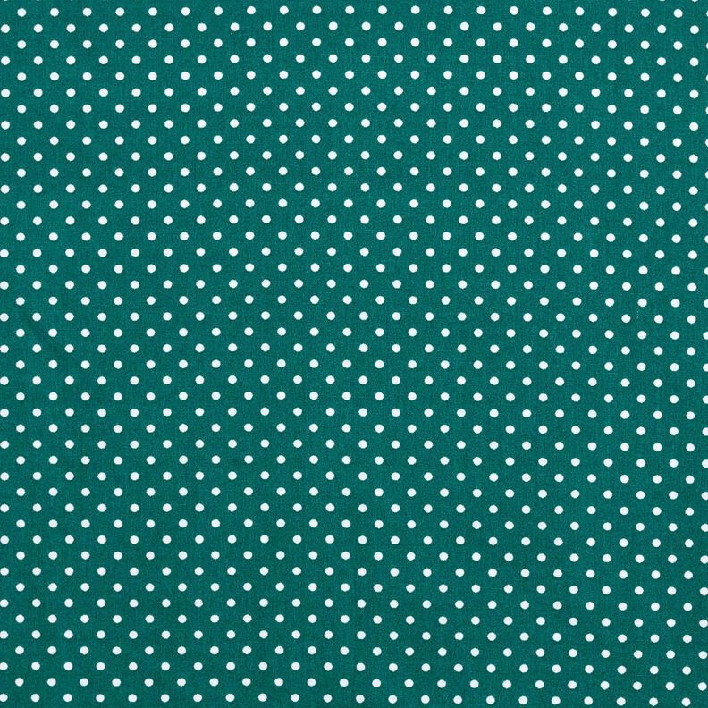 Baumwollpopeline Mini Polka Dots – blautanne/weiss,  image number 1