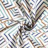Dekostoff Halbpanama moderne Rauten – weiss/blau,  thumbnail number 3