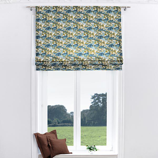 Dekostoff Canvas Camouflage – blau/beige, image number 8