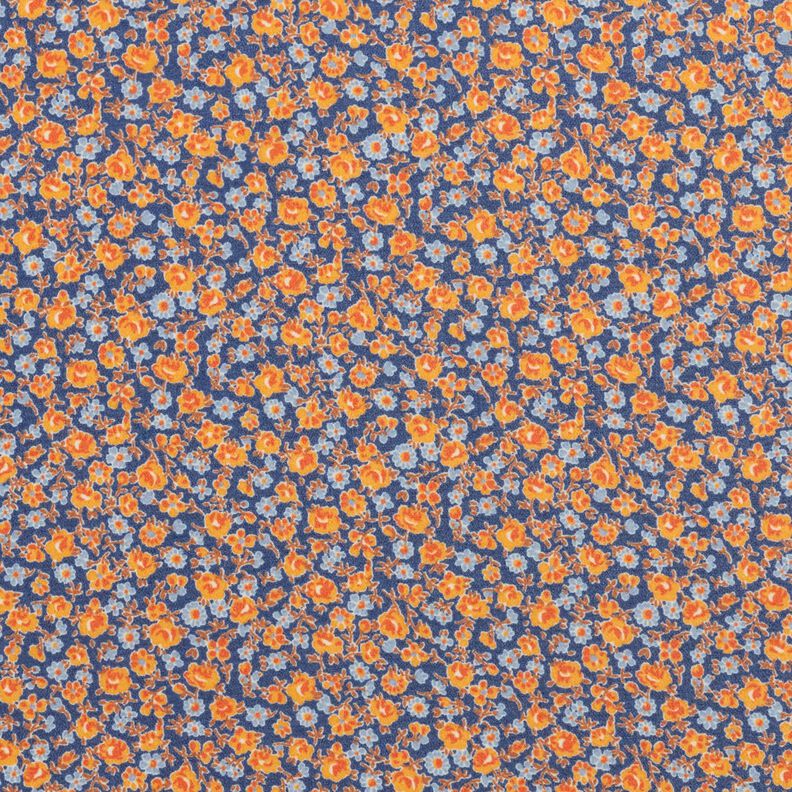 Chiffon Millefleurs – indigo/orange,  image number 1