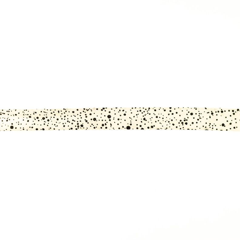 Schrägband Kleckse [20 mm] – wollweiss/schwarz,  image number 1