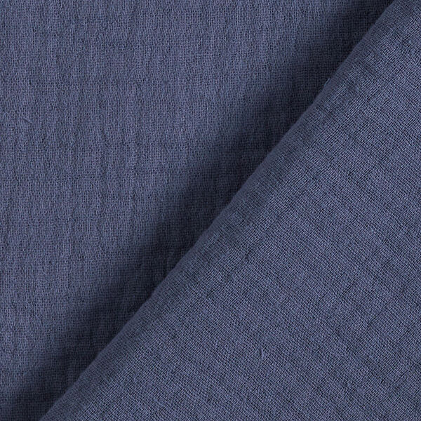 Musselin/ Doppel-Krinkel Gewebe – jeansblau
