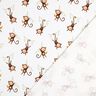 GOTS Baumwolljersey Affen im Dschungel Digitaldruck | Poppy Fabrics – weiss/dunkelbraun,  thumbnail number 3